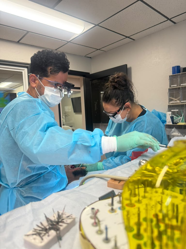 Dr. B providing patient care