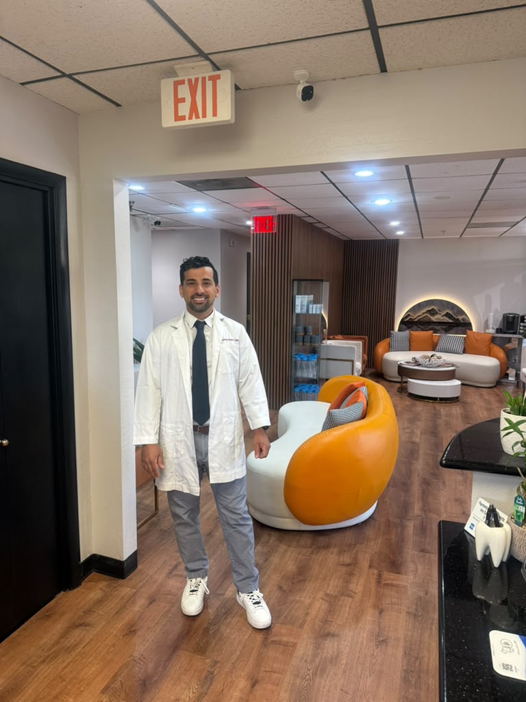 Dr. B with a patient